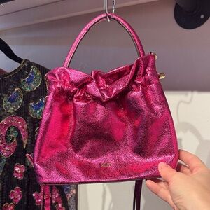 DKNY Metallic Shimmer Pink Shoulder Crossbody Bag- New!